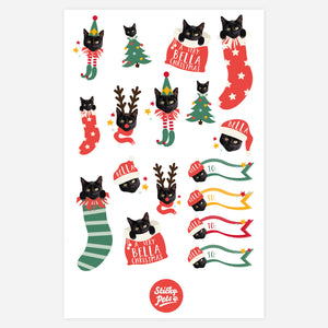 Christmas Vibes Pets Personalised Stickers