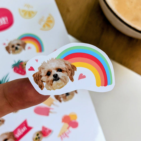 Summer Vibes Pet Personalised Stickers